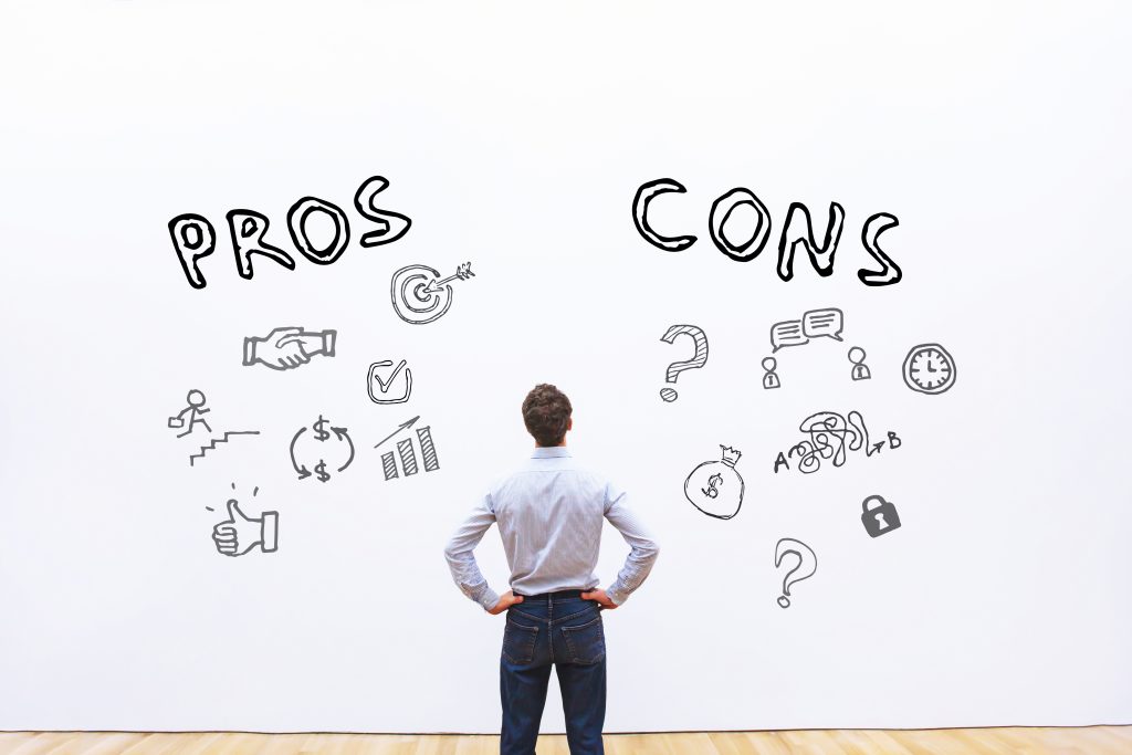 Weight the business marketing pros and cons.
